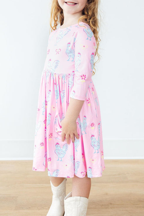 little-miss-chickie-3-4-sleeve-pocket-twirl-dress Mila & Rose - Sophia's Style-3